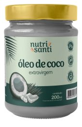 ÓLEO DE COCO EXTRAVIRGEM 200ML - NUTRISANTI (3D)