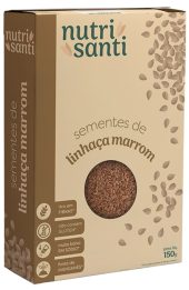 SEMENTE DE LINHAÇA MARROM 150G - NUTRISANTI (3D)